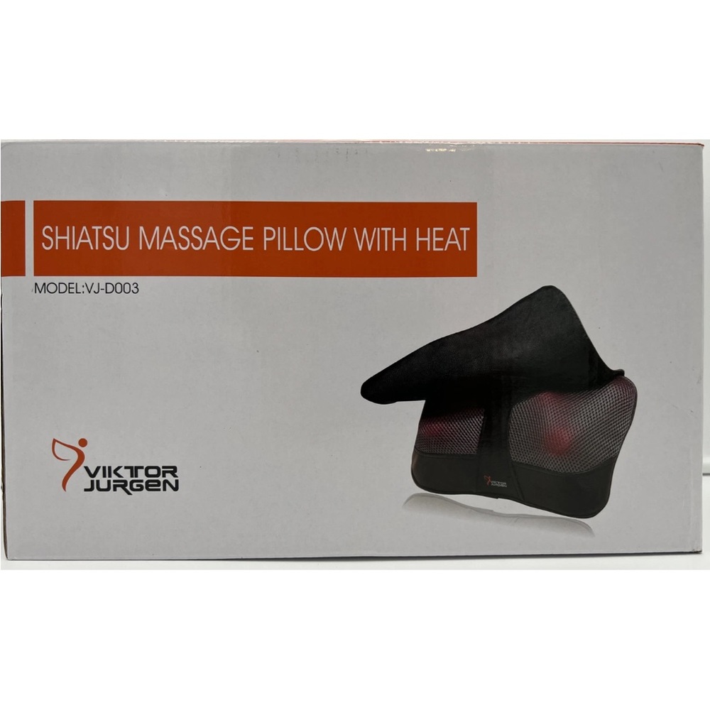 VIKTOR JURGEN Shiatsu Massage Pillow With Heat VJ-D003 - BRAND NEW IN BOX